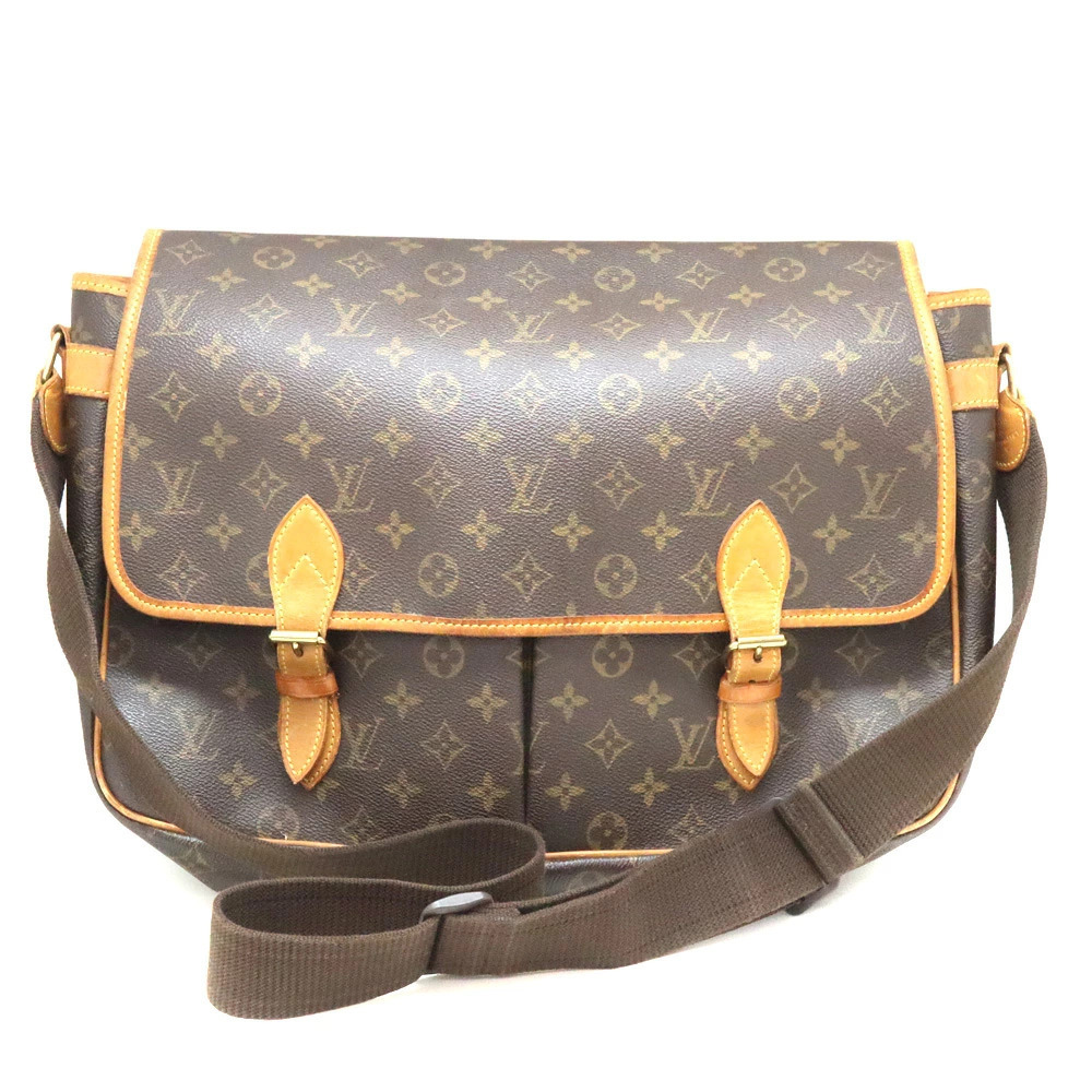 Louis Vuitton Gibeciere Shoulder Bag Monogram Brown